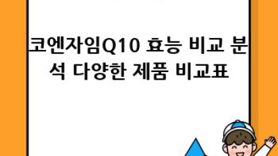 코엔자임Q10 효능: 건강한 삶을 위한 선택